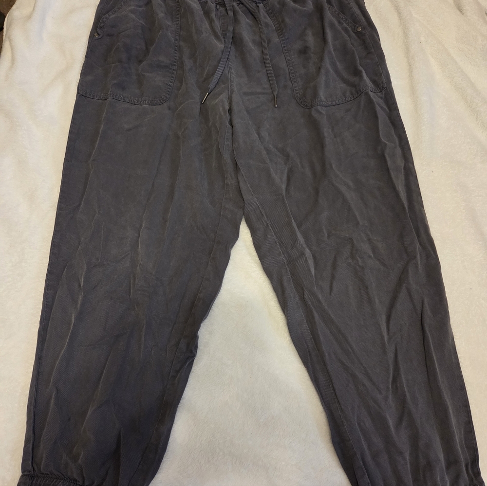 Nicole Miller Womans Drawstring Joggers - Charcoal